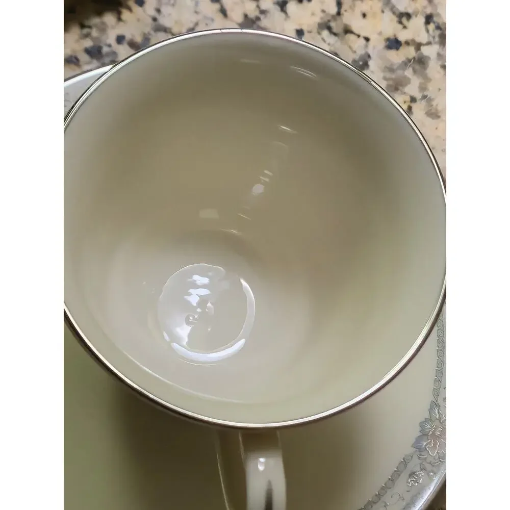 SET OF 4 LENOX CHARLESTON CUPS & SAUCERS, EXCELLENT CONDITION